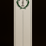 Decorative panel with emblem on a black background