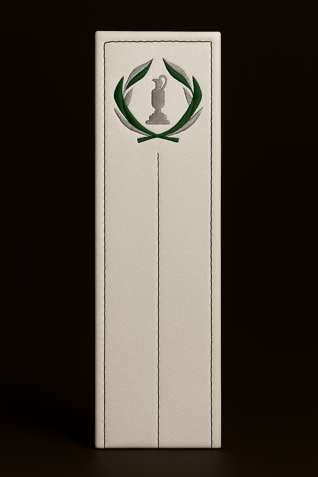 Decorative panel with emblem on a black background
